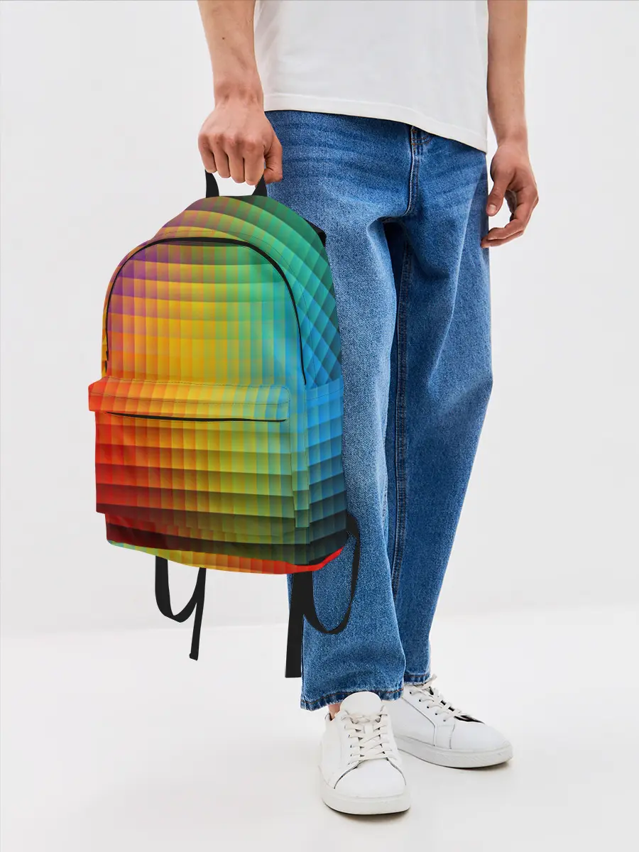 Рюкзак джинсовый / Радужный градиент