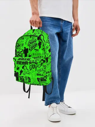 Рюкзак джинсовый / BILLIE EILISH | БИЛЛИ АЙЛИШ LOGOBOMBING