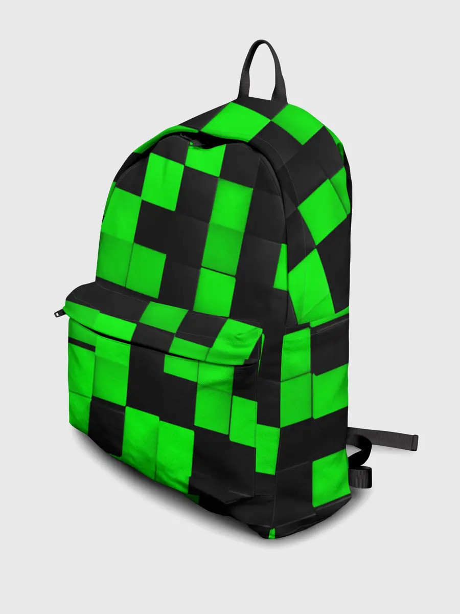 Рюкзак джинсовый / ЗЕЛЕНЫЕ КУБИКИ