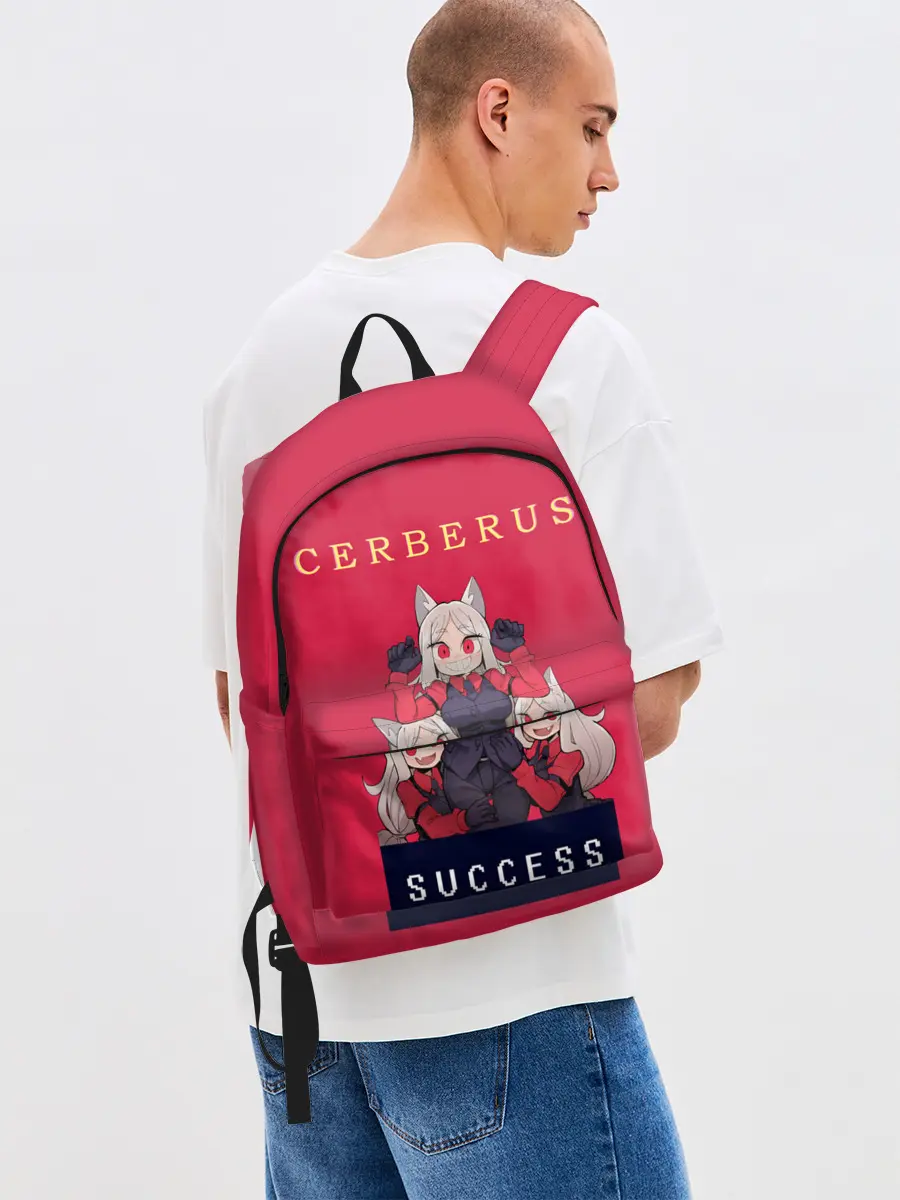 Рюкзак джинсовый / Helltaker: CERBERUS