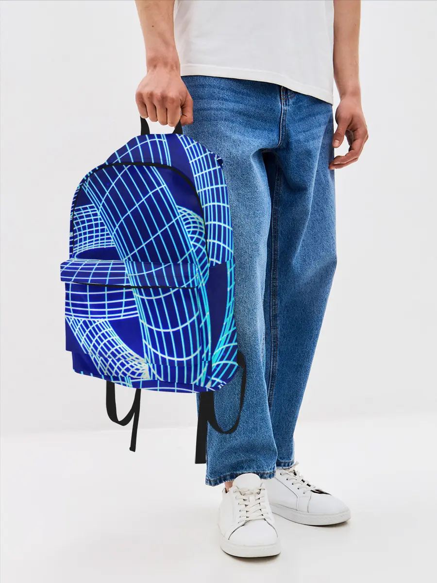 Рюкзак джинсовый / НЕОНОВАЯ СПИРАЛЬ