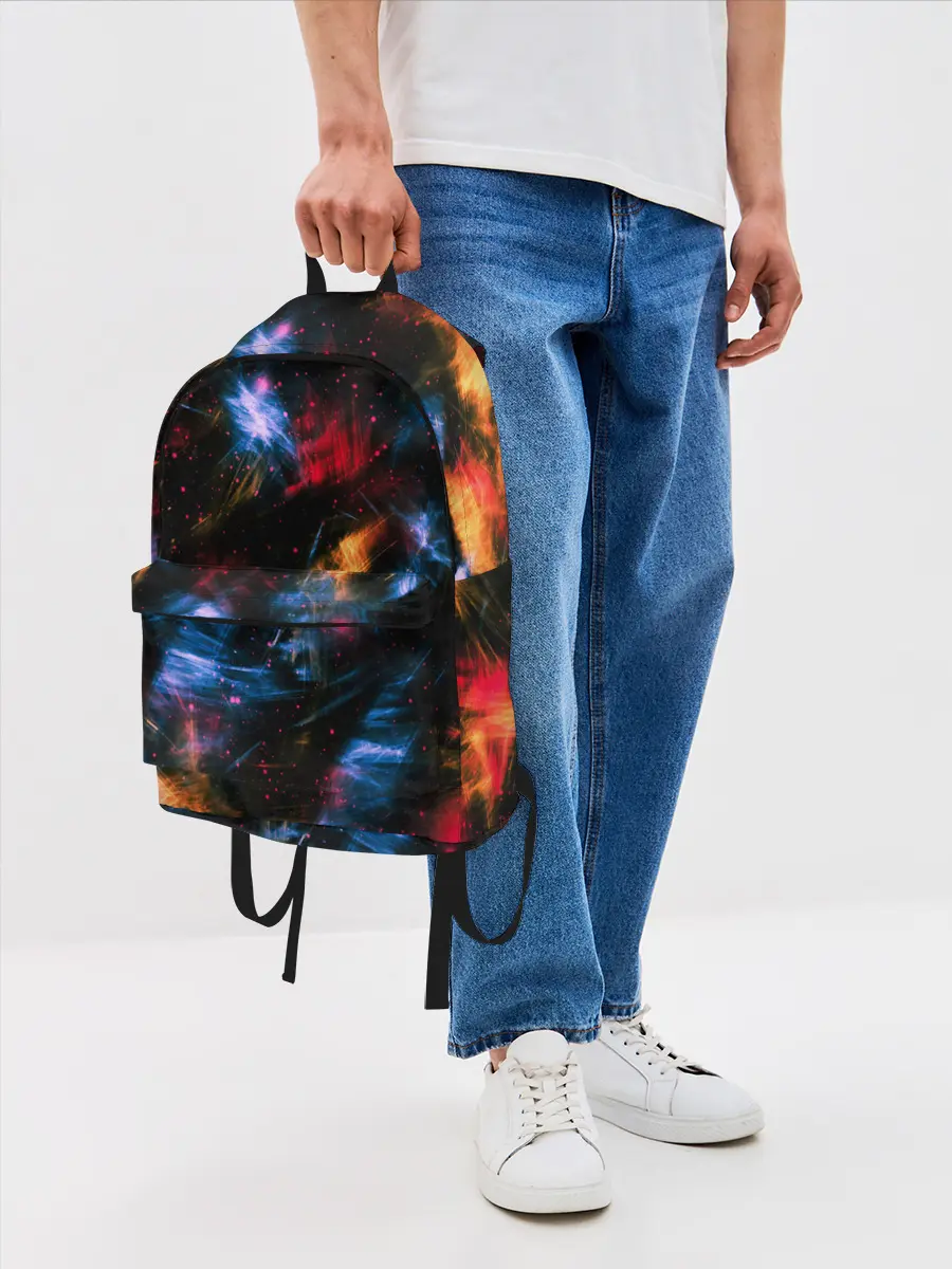 Рюкзак джинсовый / КОСМИЧЕСКИЕ ВОЛНЫ