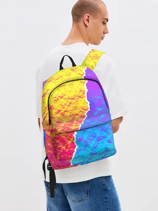 Рюкзак джинсовый / Цветные переливы