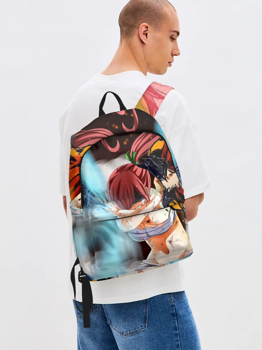 Рюкзак джинсовый / Нацу и Грей против Эльзы