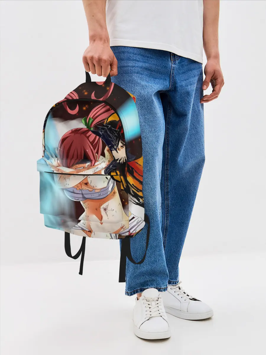 Рюкзак джинсовый / Нацу и Грей против Эльзы