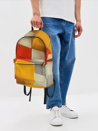 Рюкзак джинсовый / КУБЫ 3D