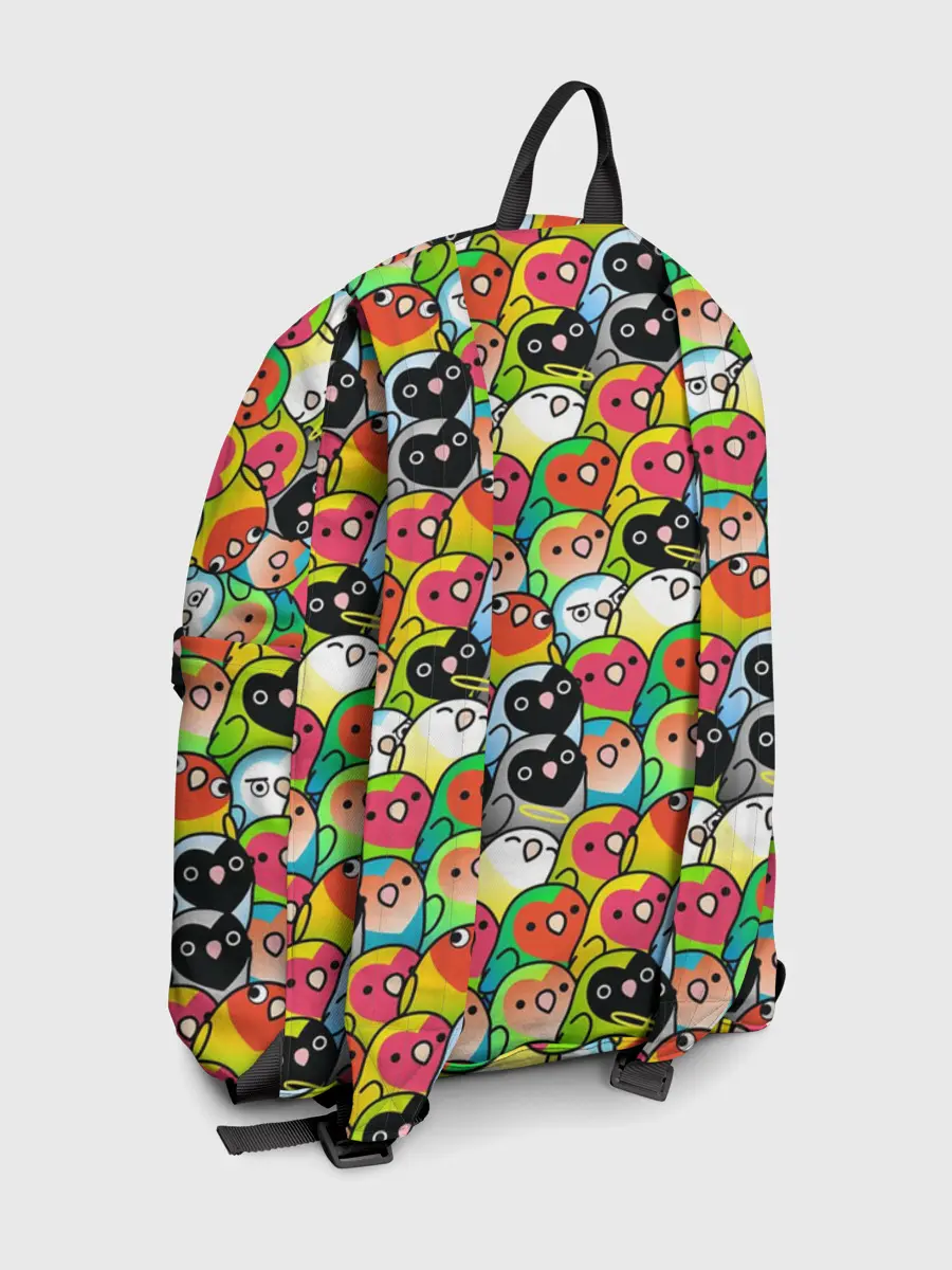 Рюкзак джинсовый / Папуги