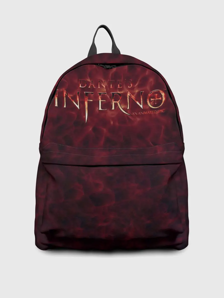 Рюкзак джинсовый / Ад Данте. Лого в огне