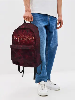 Рюкзак джинсовый / Ад Данте. Лого в огне
