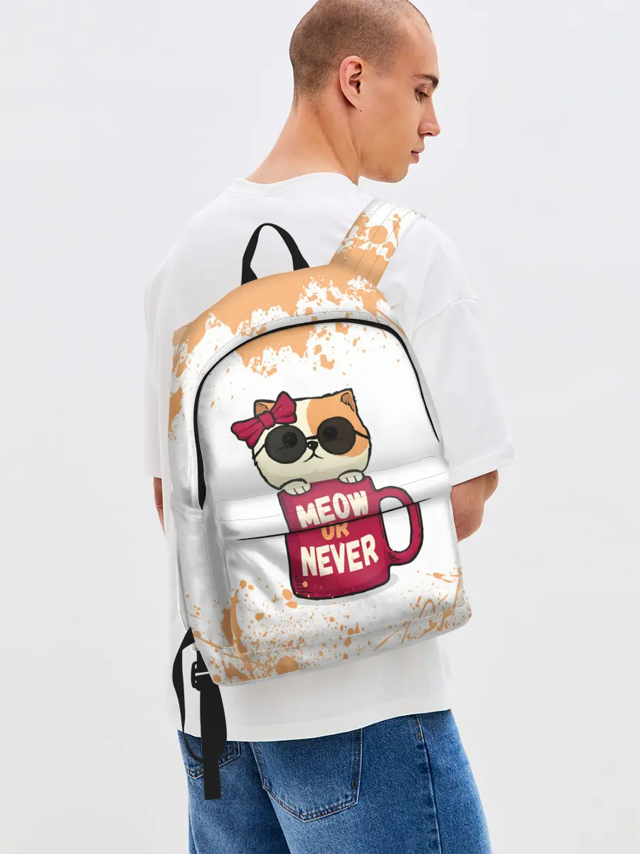 Рюкзак джинсовый / МИЛЫЙ КОТЕНОК | CUTE KITTEN