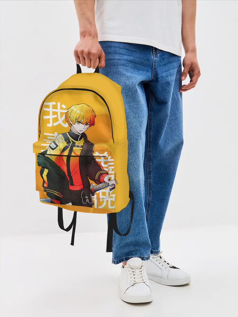 Рюкзак джинсовый / Зеницу Агацума с клинком