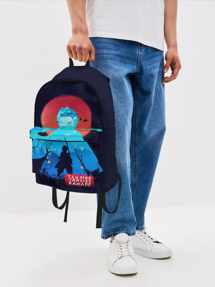 Рюкзак джинсовый / Kamado Tanjiro клинок