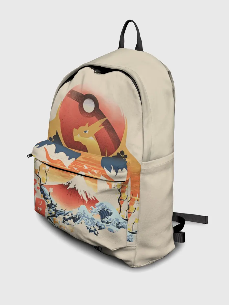 Рюкзак джинсовый / Чаризард и покебол