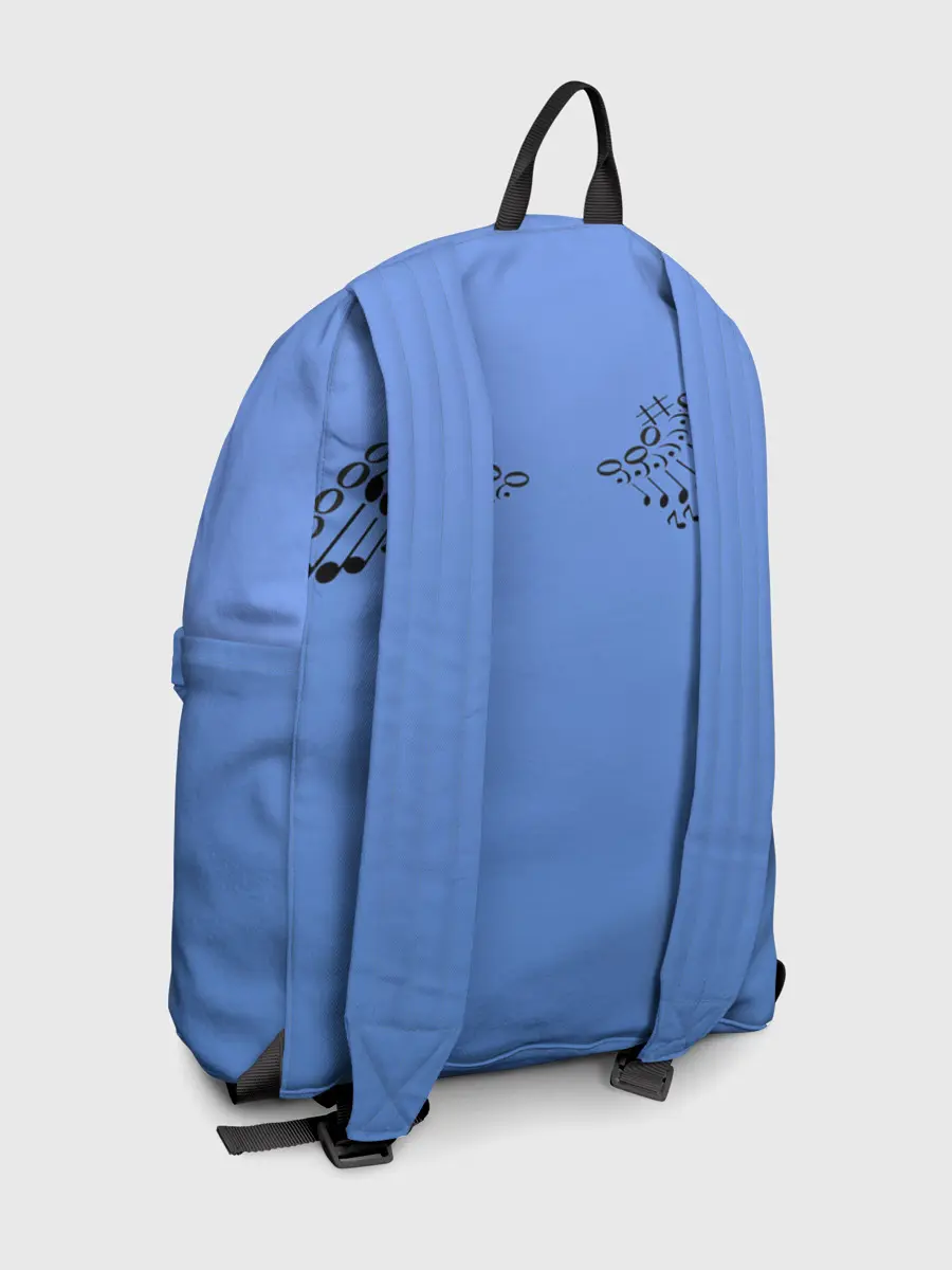 Рюкзак джинсовый / Скрипичный ключ и крылья ноты