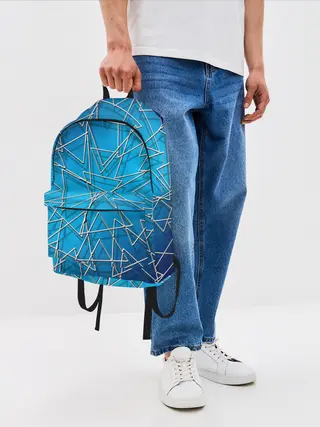 Рюкзак джинсовый / Треугольники