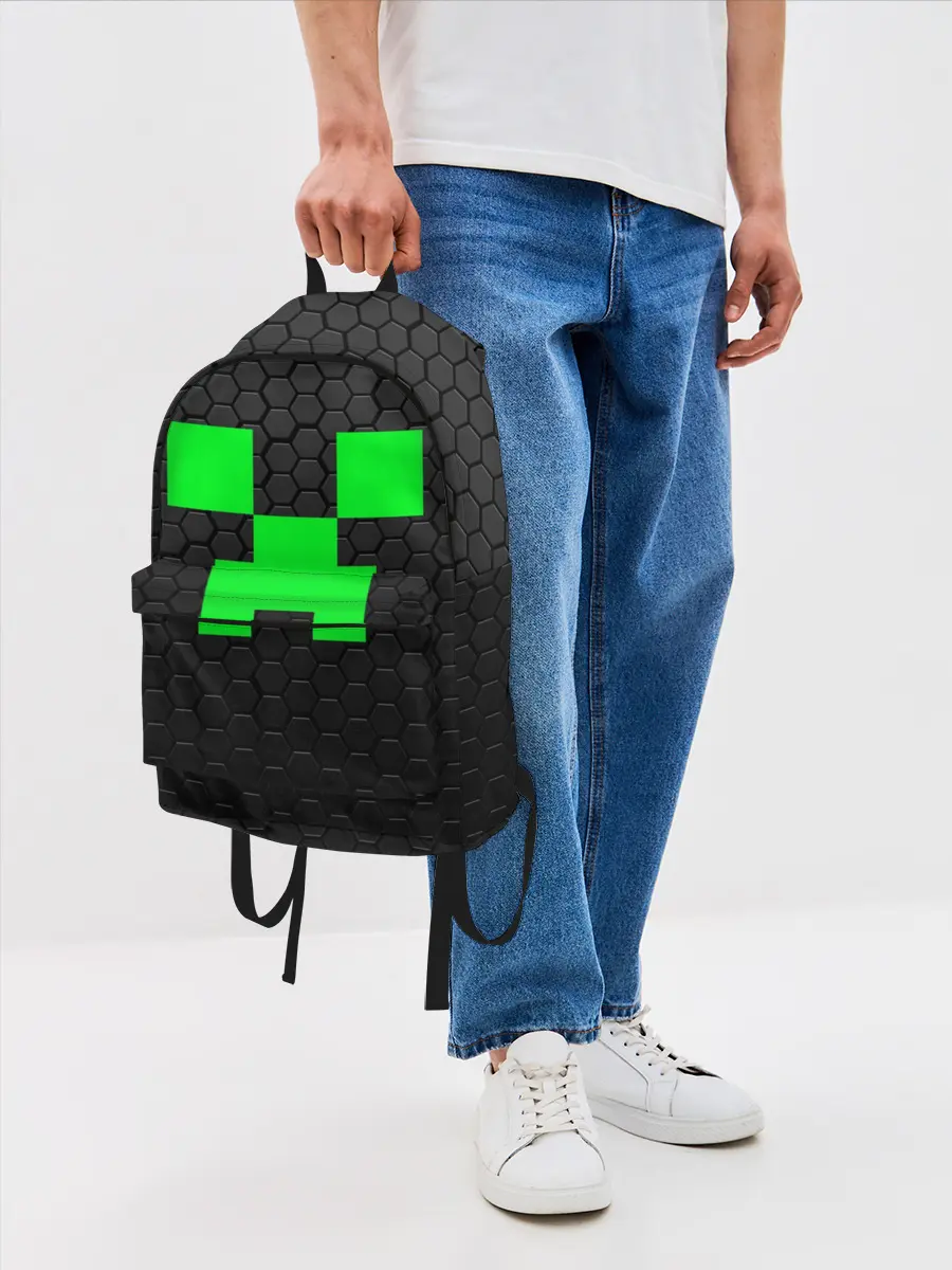 Рюкзак джинсовый / MINECRAFT CREEPER | КРИПЕР МАЙНКРАФТ