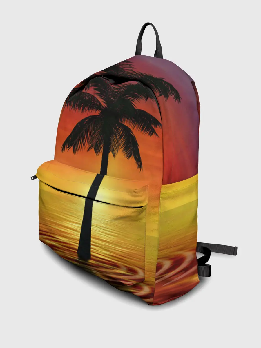 Рюкзак джинсовый / ТРОПИЧЕСКИЕ ПАЛЬМЫ.