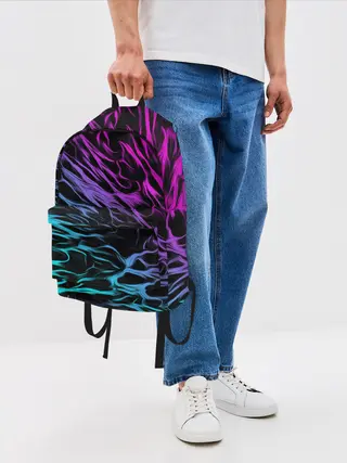 Рюкзак джинсовый / НЕОНОВЫЕ РАЗВОДЫ / НЕОН