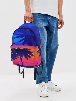 Рюкзак джинсовый / ТРОПИКИ НЕОН