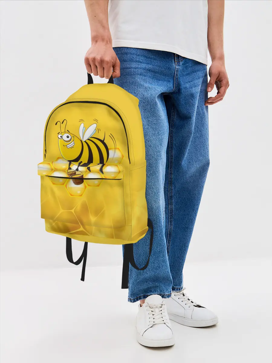 Рюкзак джинсовый / Лето. Пчелы. Мед