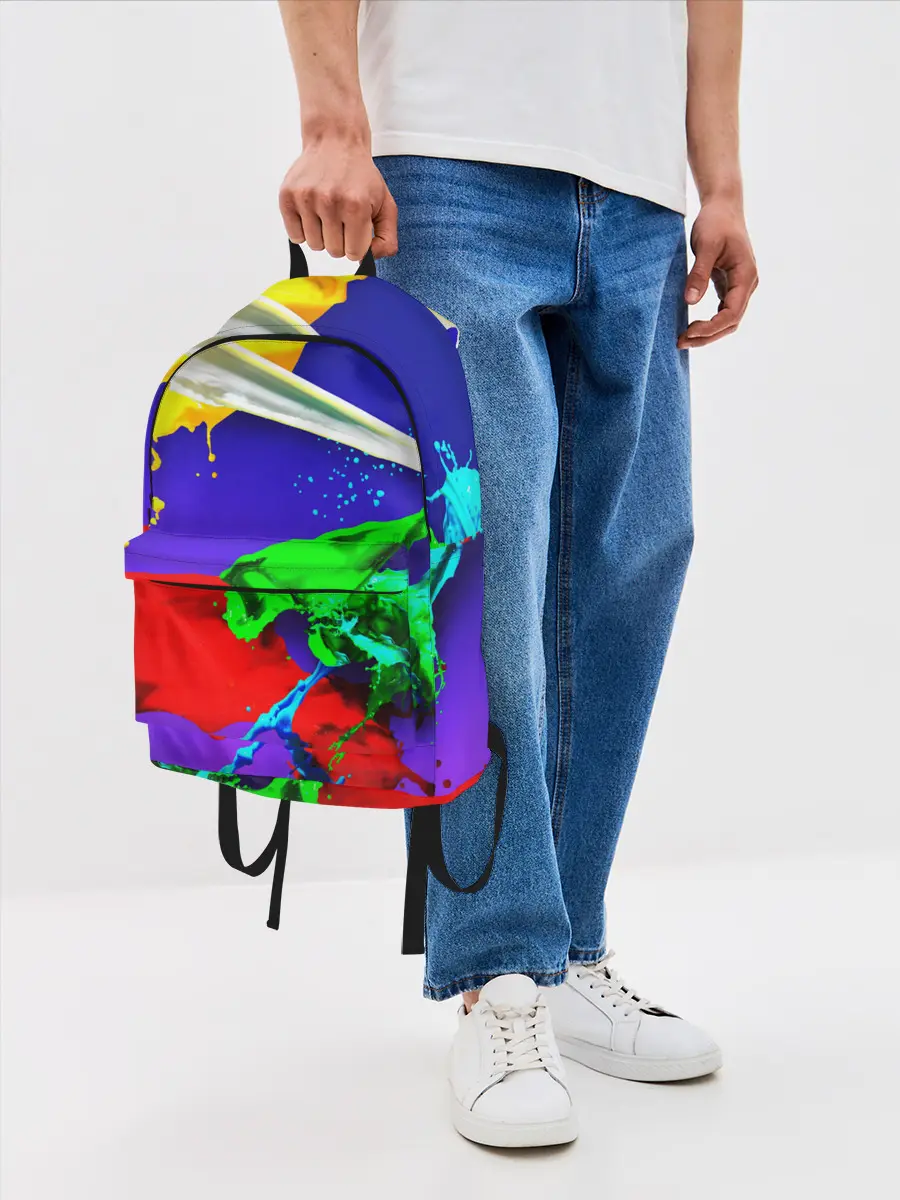 Рюкзак джинсовый / НЕОНОВЫЙ КРАСКИ