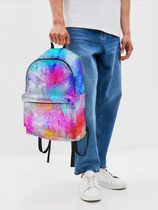 Рюкзак джинсовый / НЕОНОВЫЕ ПОТЕРТОСТИ