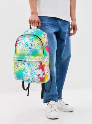 Рюкзак джинсовый / БРЫЗГИ НЕОНА