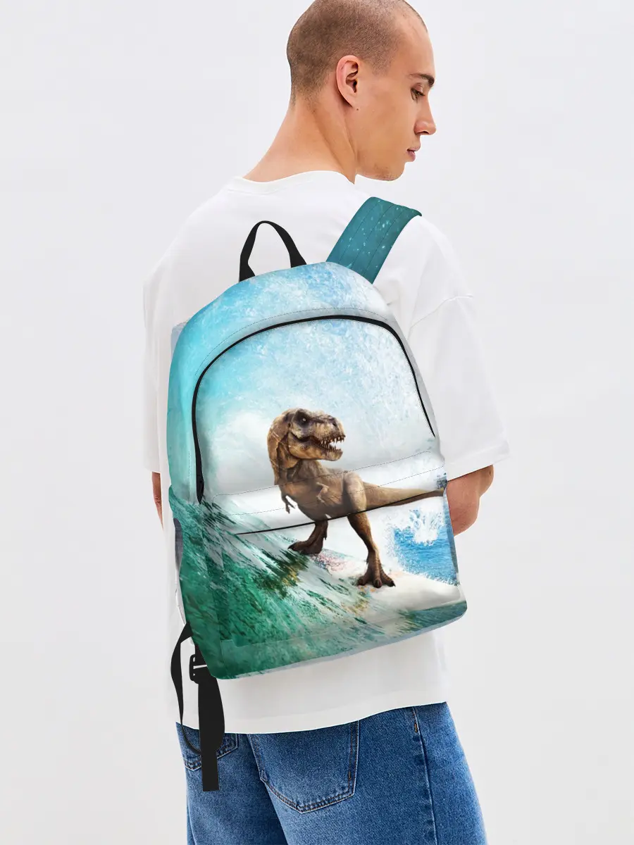 Рюкзак джинсовый / Тираннозавр REX | Серфинг