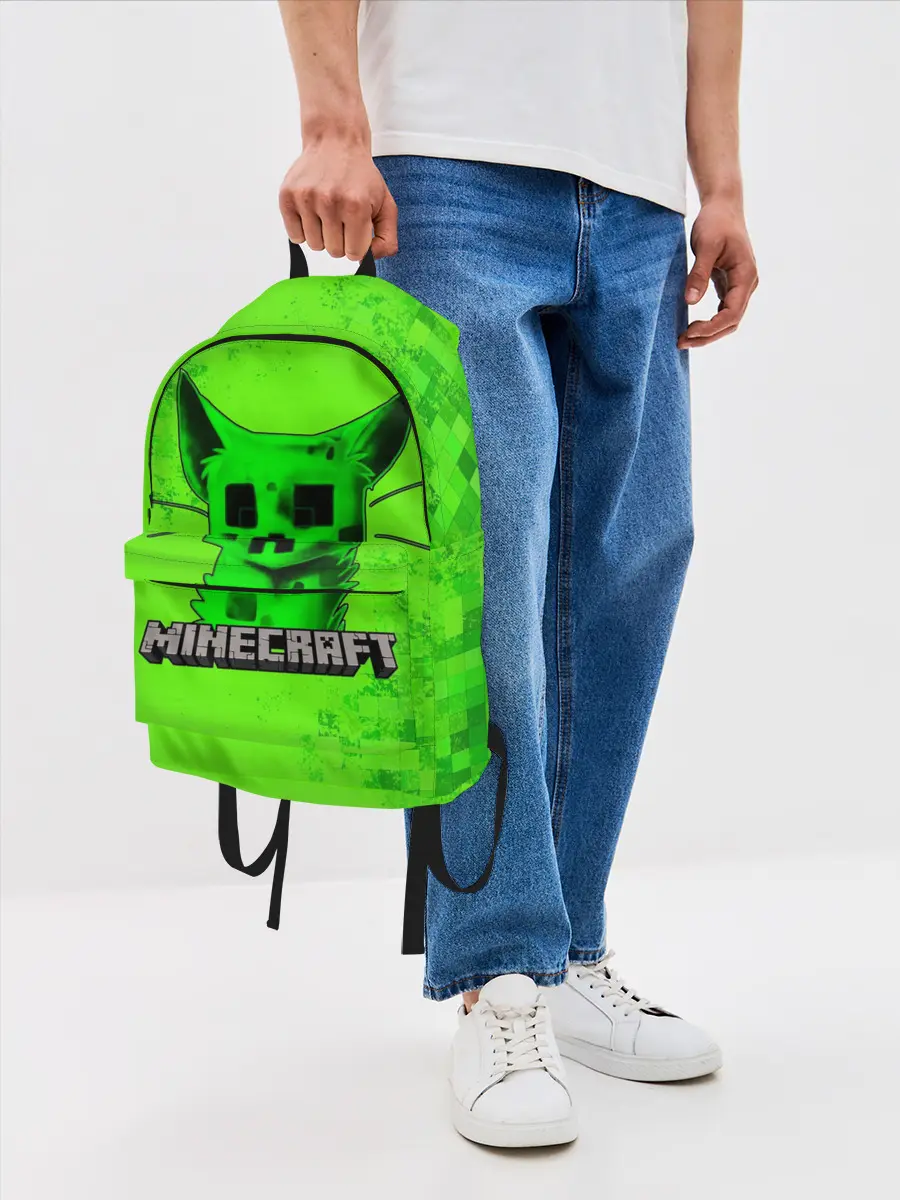 Рюкзак джинсовый / MINECRAFT CREEPER CAT