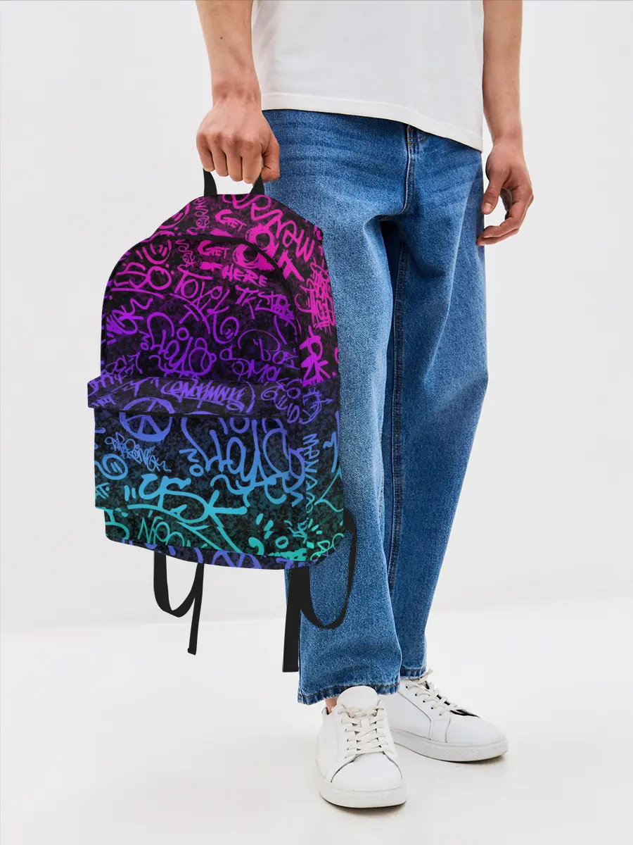 Рюкзак джинсовый / Граффити Neon