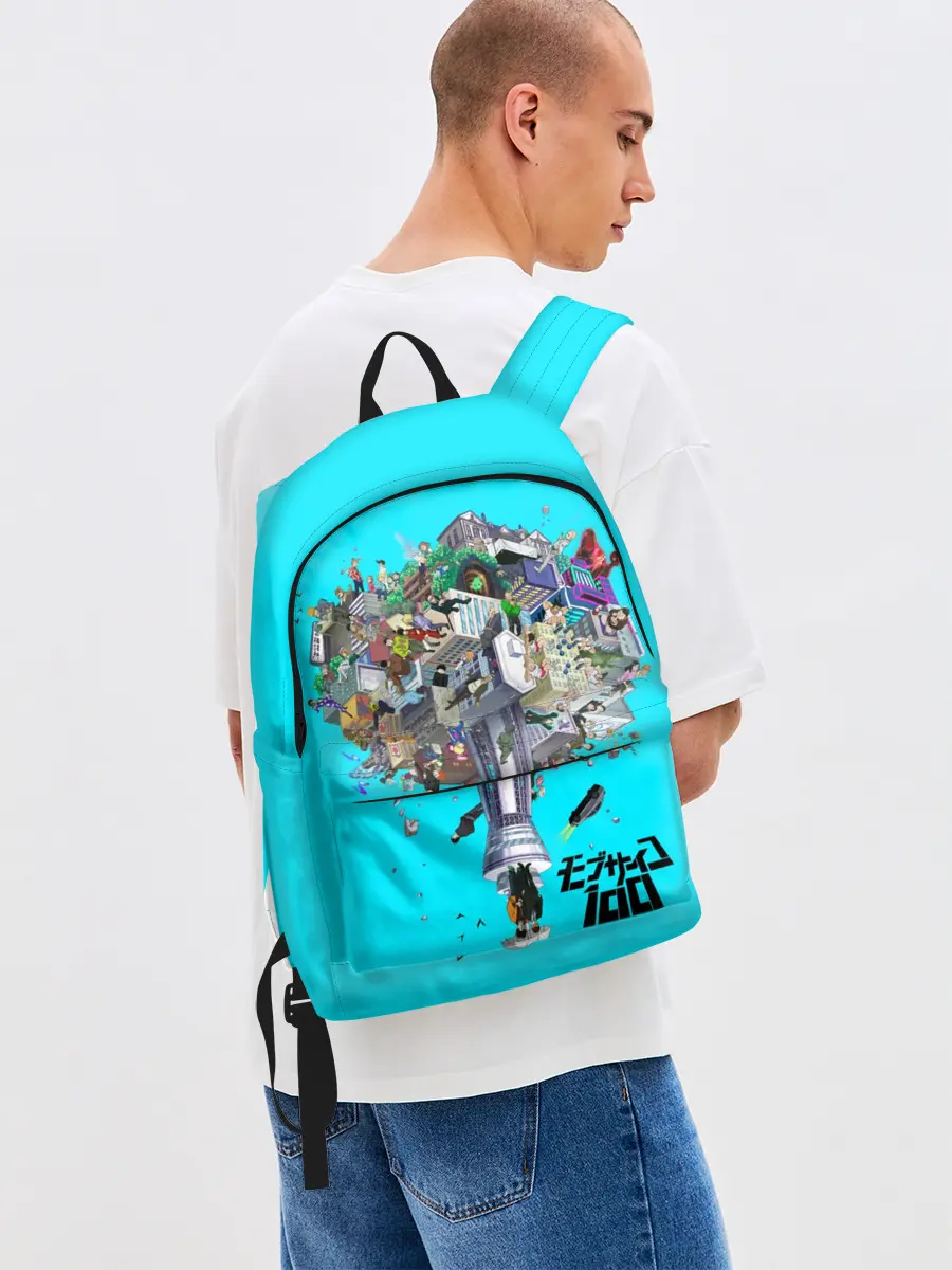 Рюкзак джинсовый / МОБ ПСИХО 100