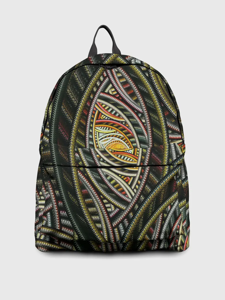 Рюкзак джинсовый / Абстракция глаз узор линии