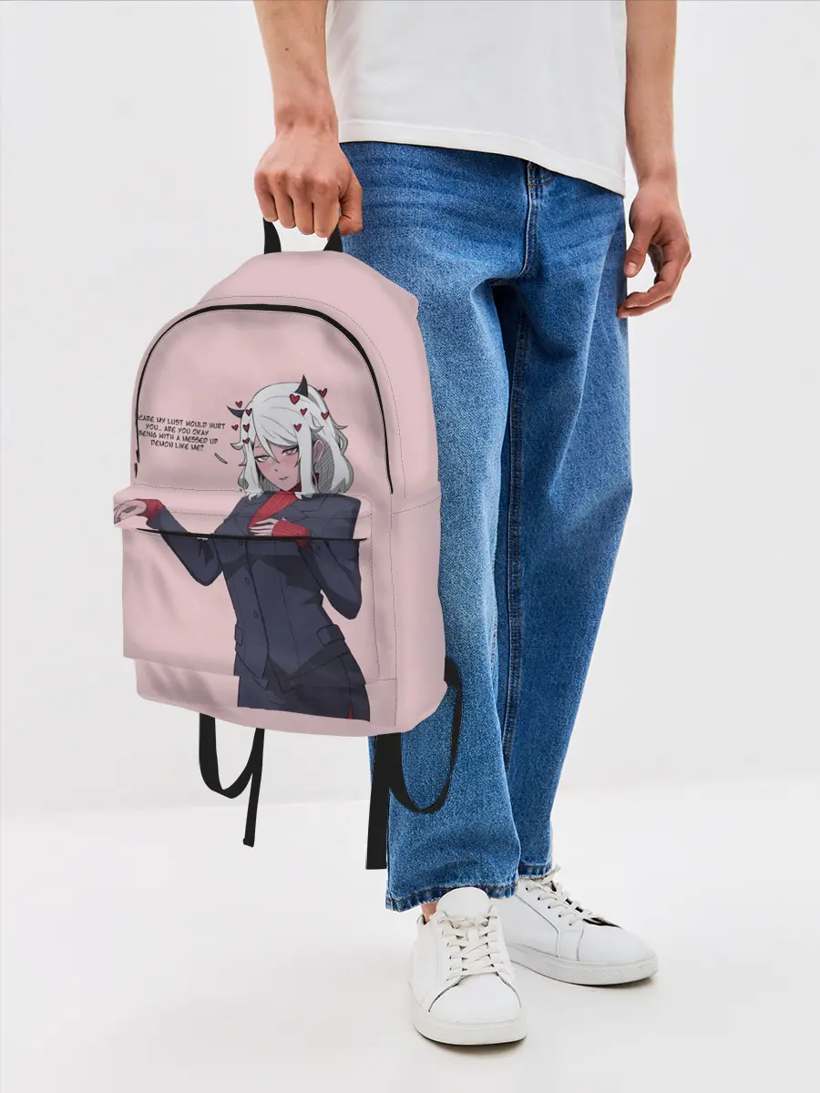 Рюкзак джинсовый / Malina текст Helltaker