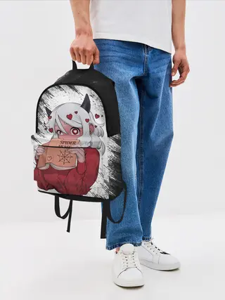 Рюкзак джинсовый / Малина очерк Helltaker