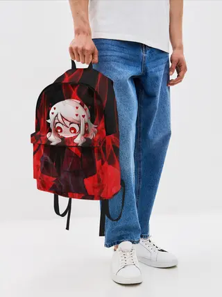 Рюкзак джинсовый / Главный герой Helltaker