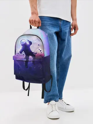 Рюкзак джинсовый / АСТРОНАВТ