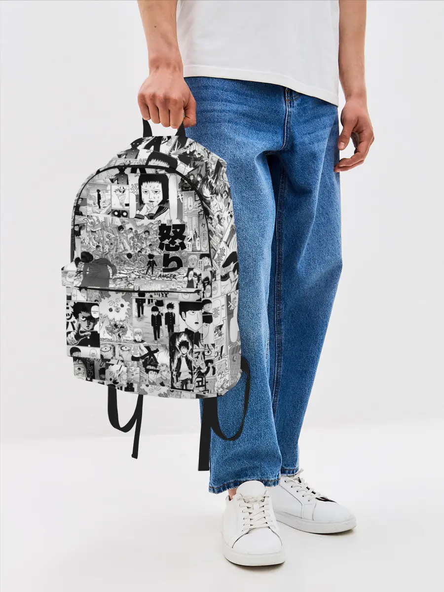 Рюкзак джинсовый / МОБ ПСИХО 100