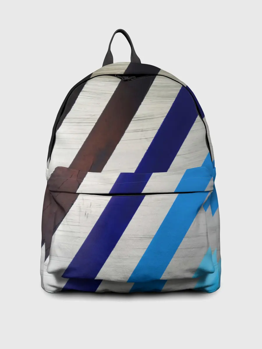 Рюкзак джинсовый / Косые линии полосы крупные