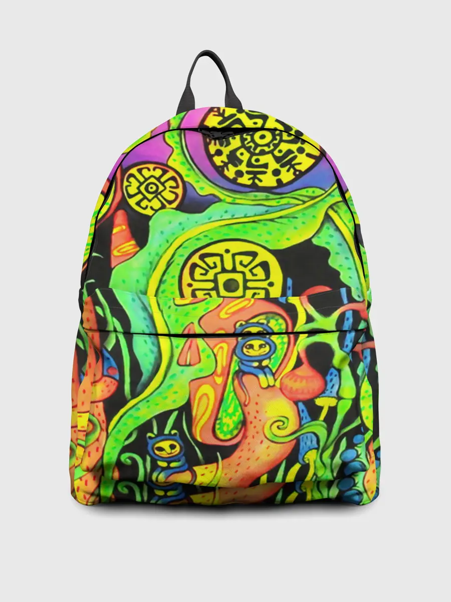 Рюкзак джинсовый / КИСЛОТА / КИСЛОТНЫЙ