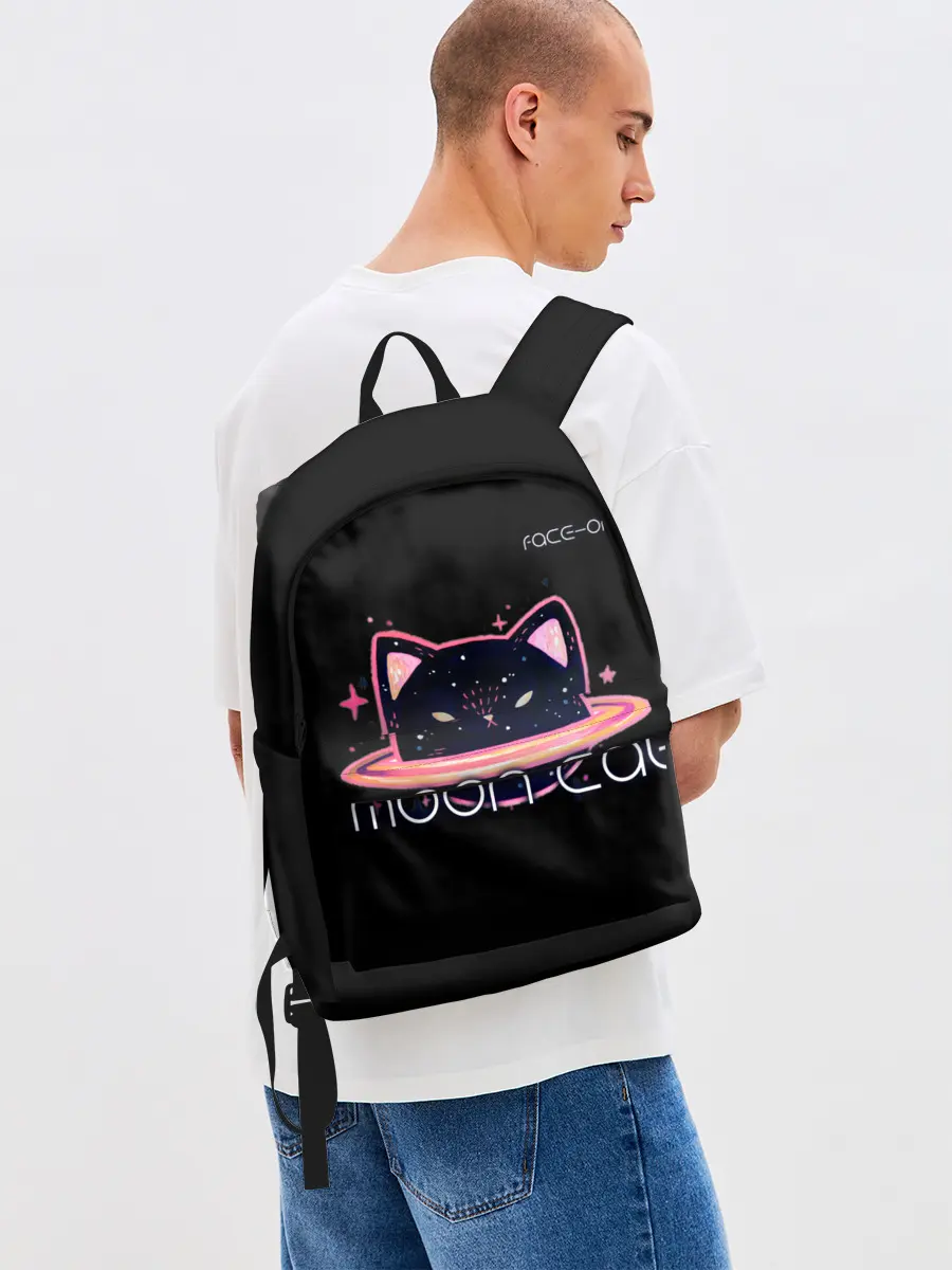 Рюкзак джинсовый / Face Off- Moon cat