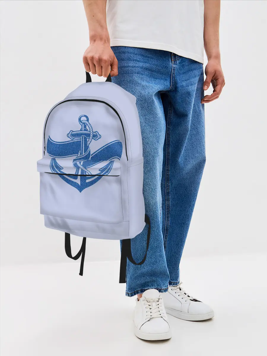 Рюкзак джинсовый / Якорь