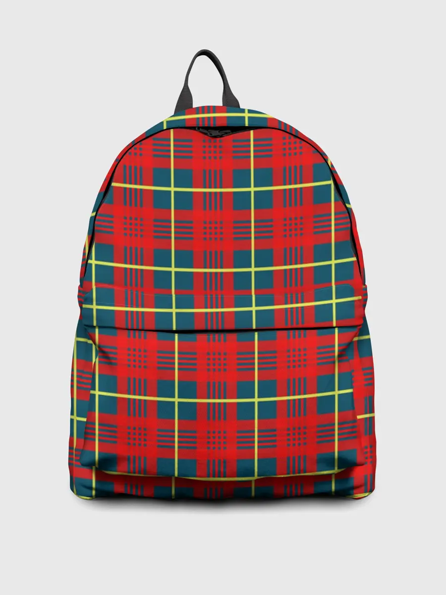 Рюкзак джинсовый / Клетка красная