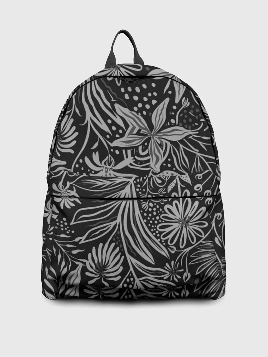 Рюкзак джинсовый / Флора | Черно Белая