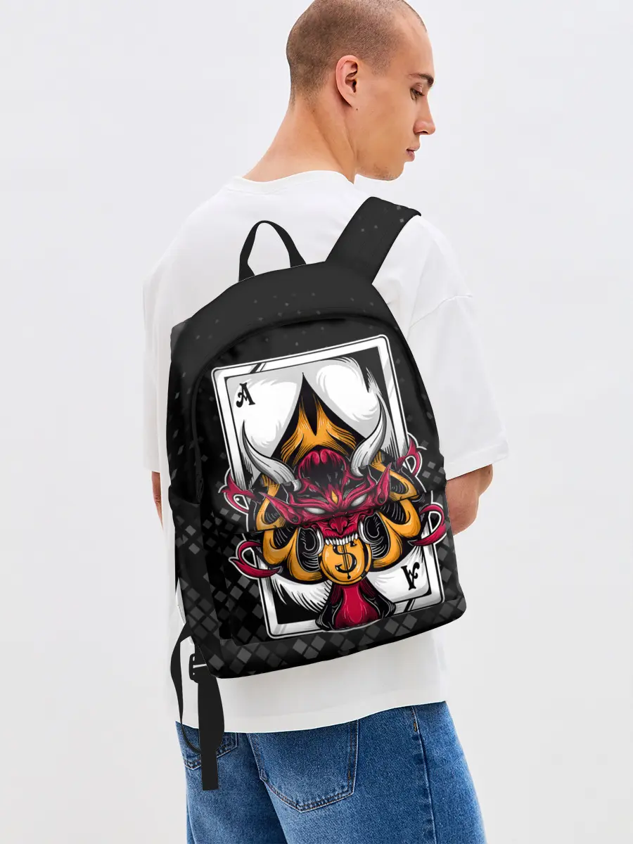 Рюкзак джинсовый / Карточный дьявол