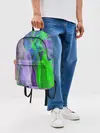 Рюкзак джинсовый / ДЫМ ЦВЕТНОЙ / ОГОНЬ