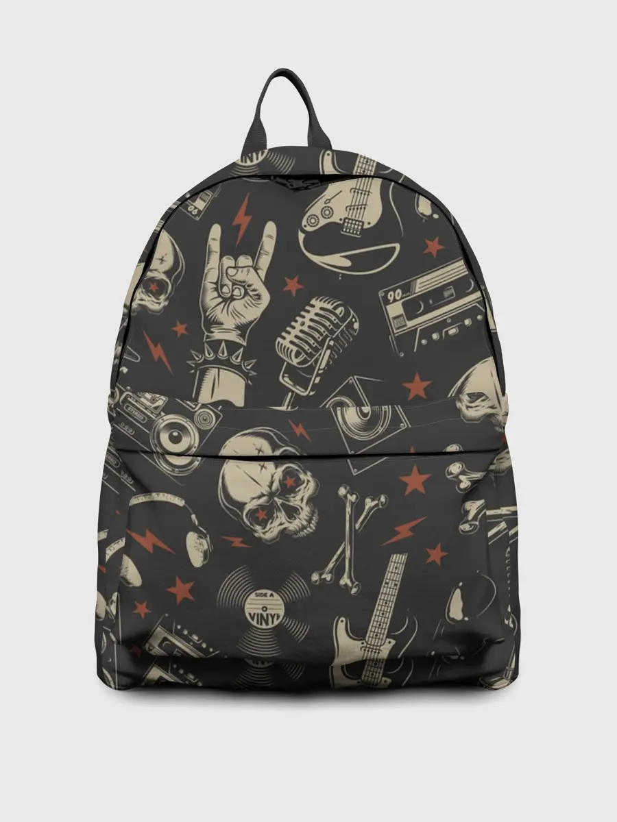 Рюкзак джинсовый / Spotify Рок Черепа