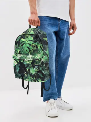 Рюкзак джинсовый / ЛИСТЬЯ