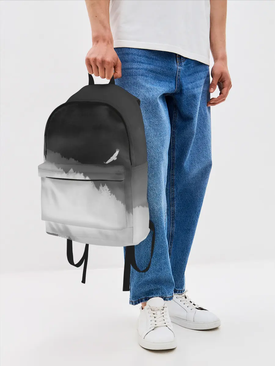 Рюкзак джинсовый / ОРЁЛ НАД ЛЕСОМ