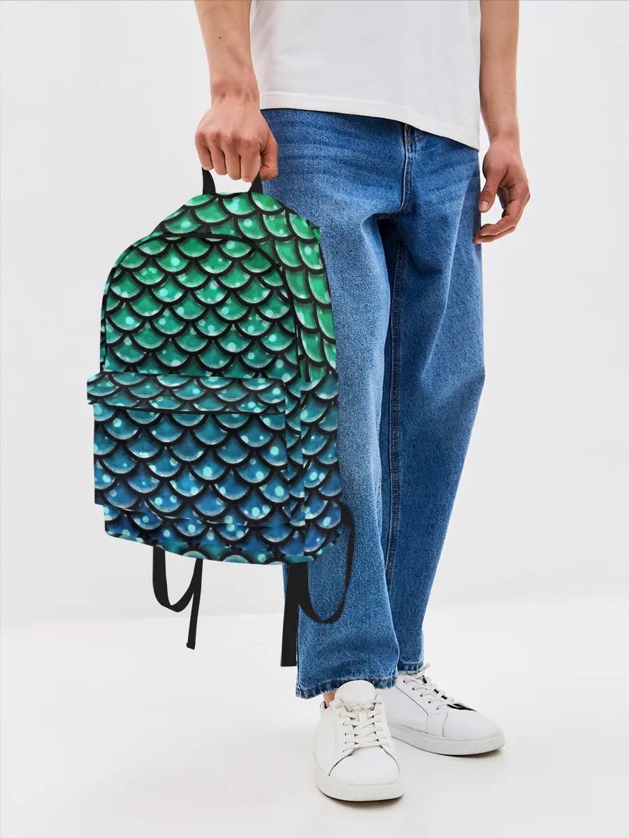 Рюкзак джинсовый / Змеиная кожа