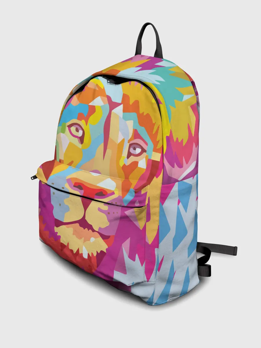 Рюкзак джинсовый / Акварельный лев